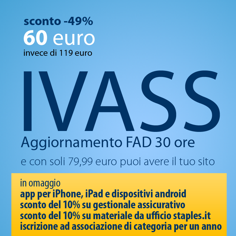 Corso aggiornamento 30 ore IVASS RUI